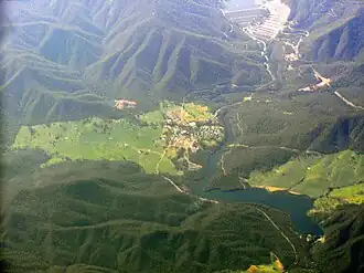 Aerial of the town