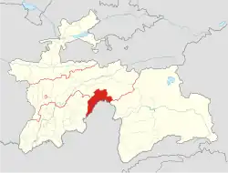 Location of Darvoz District in Tajikistan