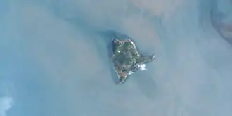 Aerial view of Dauan Island, 2011