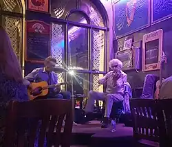 Dave MacIsaac (right) on stage with Louis Benoit (left) in 2019