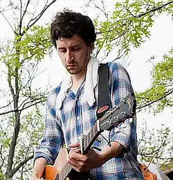 Godowsky performing on a rooftop in Cambridge, Massachusetts