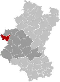 Location of Daverdisse in Luxembourg province