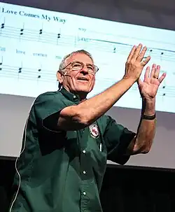 David Wright lectures at Harmony University, 2017.