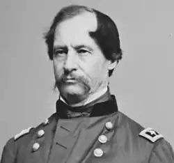 Old picture of an American Civil War general with dark hair