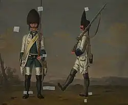 Grenadiers, Infantry Regiment Arenburg and an unidentified Infantry Regiment