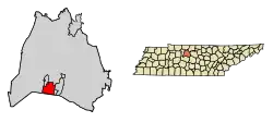 Location of Forest Hills in Davidson County, Tennessee.