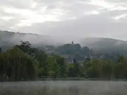 Dawn mist over Cazals