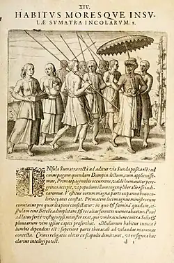 Clothing of the people of the island of Sumatra - Indiae Orientalis, 1599