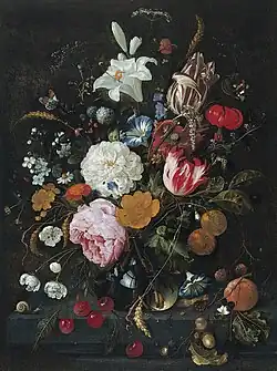 Flowers in a glass Vase with Fruit, 1665, Thyssen-Bornemisza Museum, Madrid