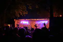 Rock group De Press during concert in 2009 in Łeba.