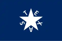 The Zavala Flag, the purported first official flag of the Republic of Texas, reportedly designed by Lorenzo de Zavala