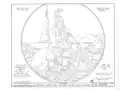 A blueprint of the seal in the Decatur House in Washington, D.C.