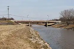 A bridge crosses the Northeast Branch in Edmonston.