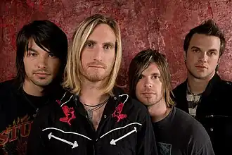 DecembeRadio in 2007. From left to right: Brian Bunn, Josh Reedy, Boone Daughdrill, Eric Miker.