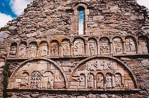Carvings at Saint Declan's Church, Ardmore.