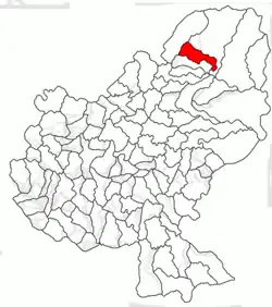 Location in Mureș County