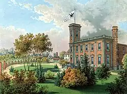 Historical painting of the Dedelow Castle