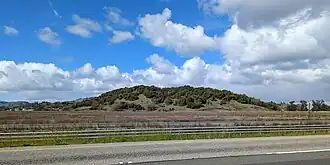 A photograph of an island.