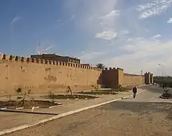 A defensive wall in Taroudannt, Morocco