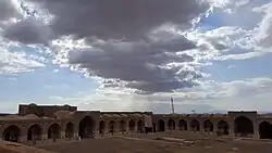 Interior view of the western and southern side of Deir-e Gachin Caravansarai