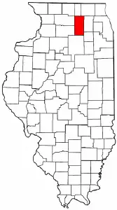 DeKalb County's location in Illinois