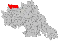 Location in Iași County