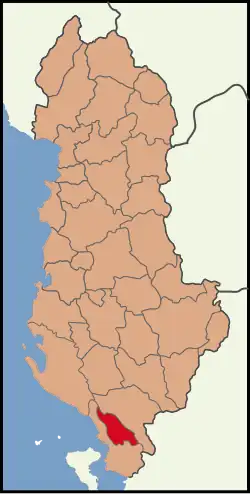 Location of Delvinë District