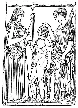 Engraving of the relief.