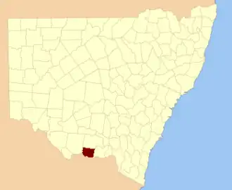 Location in New South Wales