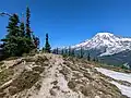 Summit of Denman Peak with Mt. Rainier in the background