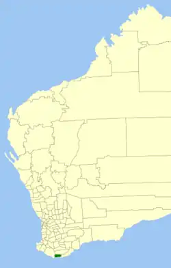 Location in Western Australia
