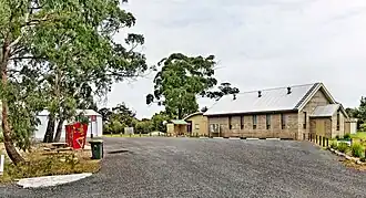 Dereel Soldiers' Memorial Hall and CFA shed, October 2008