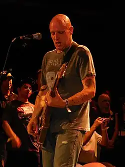 Egerton performing with the Descendents in 2014