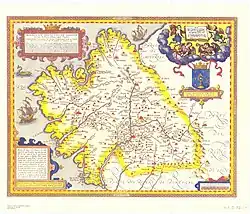 Map of the kingdom of Galicia (16th century)