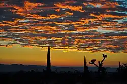 Late summer dawn over the Mojave Desert, California