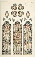 Design for stained glass in St Nicholas and St Cyriacus, South Pool, Devon (1885). Now in the Metropolitan Museum of Art