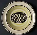 Dessert service dish. Artist: Frank Carpay; David Jenkin; Crown Lynn Potteries Ltd. Auckland War Memorial Museum.