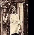 Detail of a photograph titled 'A Sikh Woman', Punjab, ca.1870's