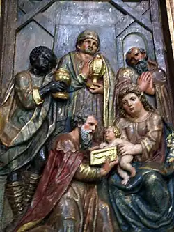 Detail of the Adoration of the Magi in the Retable of the Immaculate Conception