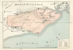 Map showing the location of Witu on the Indian Ocean coast