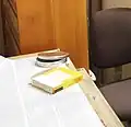 A container that stores a Develocorder film reel