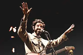 Banhart in performance at the Granada Theater in Dallas, February 2017