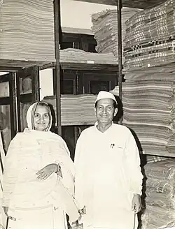 Picture with Lalita Shastri (wife of the second prime minister Lal Bahadur Shastri of India)