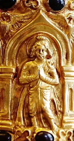 Detail of a Bodhisattva (see halo).[5]