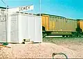 Freight rail building in Dewey