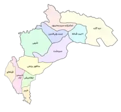Dezful County villages map