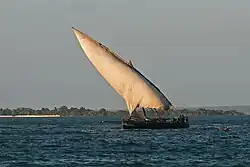 A small dhow in Zanzibar
