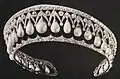 The Russian beauty - The diadem in the form of a kokoshnik was ordered by Emperor Nicholas I for his wife Alexandra Feodorovna in 1841. Made by jeweler Carl Edvard Bolin from platinum, diamonds and large teardrop pearls.