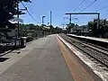 Northbound view from Platform 1, December 2024