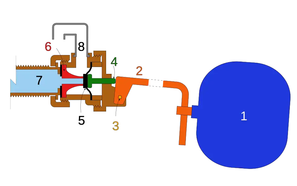 A diaphragm type ballcock